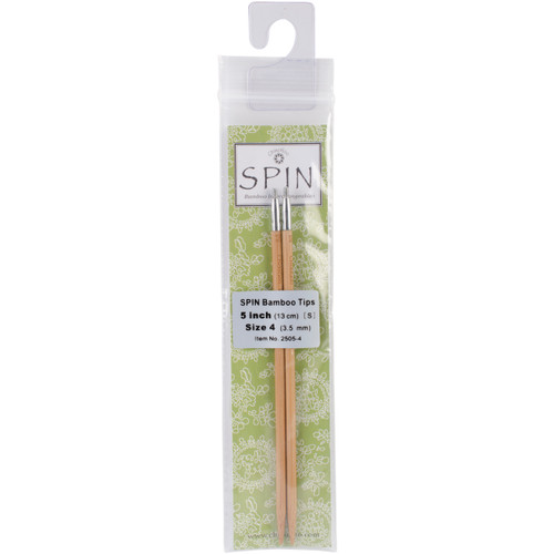 ChiaoGoo SPIN Bamboo Interchangeable Tips 5"-Size 4/3.5mm - 2505-4 - 0812208023817