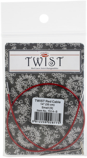 ChiaoGoo TWIST Red Lace Interchangeable Cables 14"-Small 7514-S - 0812208028775
