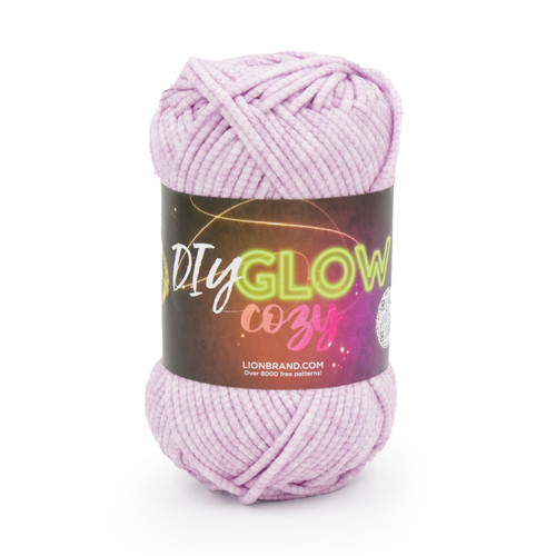 Lion Brand DIY Glow Cozy Yarn-Lilac - 5A0032DG-1H42K - 023032139272