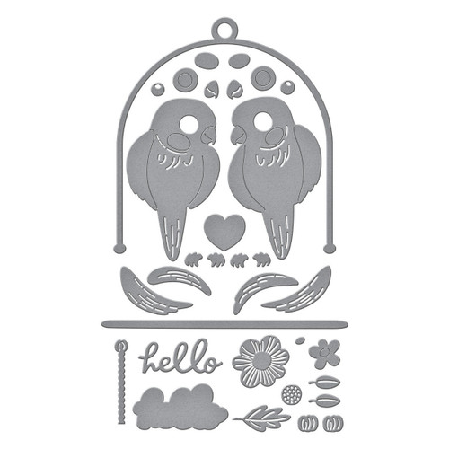 Spellbinders Etched Dies From Cheerful Chirps-Pretty Birds - 5A0032MD-1H4BV