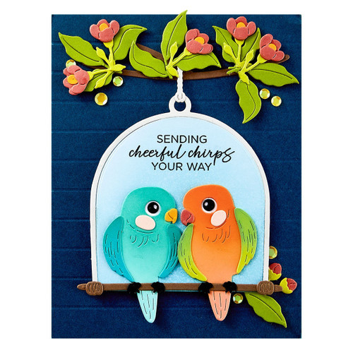 Spellbinders Etched Dies From Cheerful Chirps-Pretty Birds - 5A0032MD-1H4BV