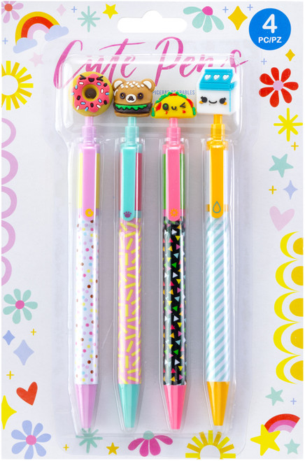 3 Pack - EK Pens 4/Pkg-Kawaii Food - 5A002QC2-1GRH8 - 015586021561