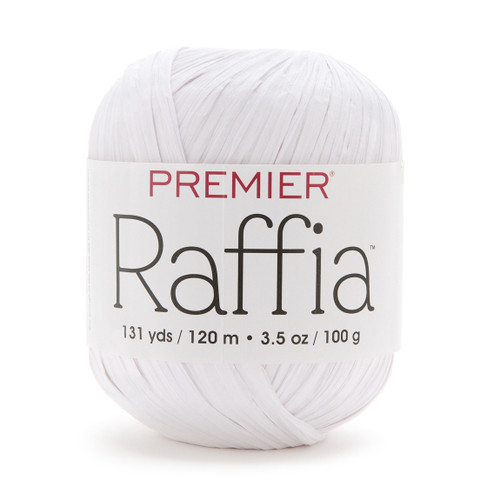 3 Pack - Premier Yarn Raffia -White - 5A0032D9-1H418 - 840166847138