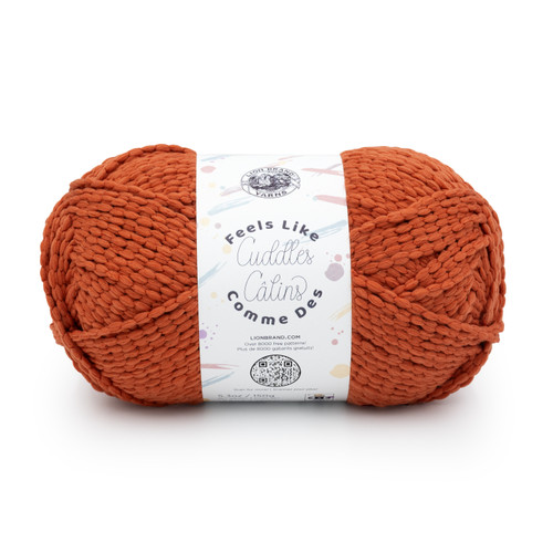 Lion Brand Feels Like Cuddles Yarn-Henna - 5A0032DC-1H42Z - 023032174877