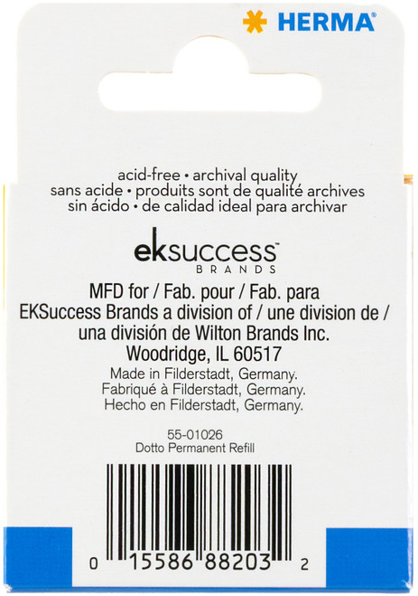 3 Pack - EK Dotto Adhesive Refill Permanent-49.2' - E5501026