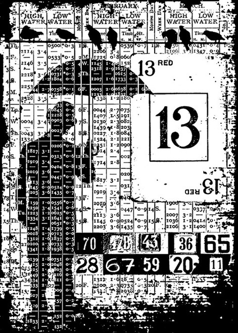 Tim Holtz Cling Stamp 2.5"X3.5"-Optimist - COM-1H444 - 732388247738 Tim Holtz Cling Stamp 2.5"X3.5"-Optimist - COM-1H444 - 732388247738