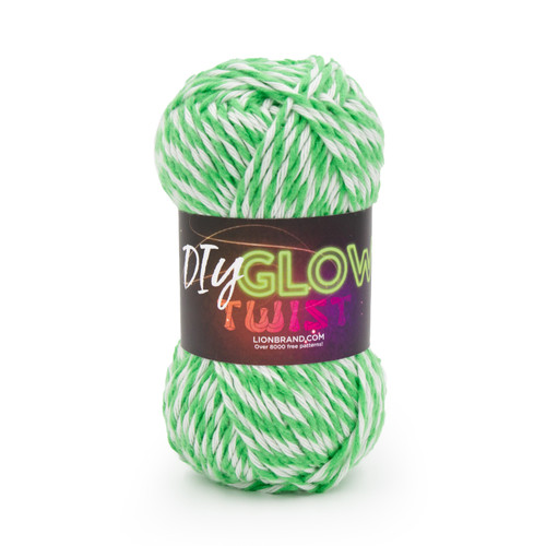 Lion Brand DIY Glow Twist Yarn-Green - 5A0032DD-1H436 - 023032128078