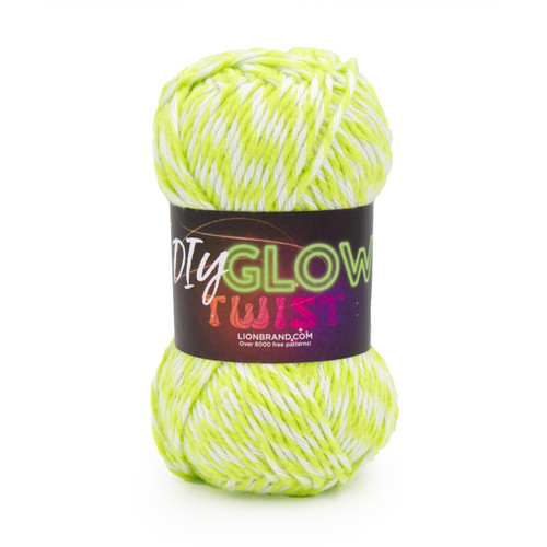 Lion Brand DIY Glow Twist Yarn-Lime Green - 5A0032DD-1H439 - 023032128108