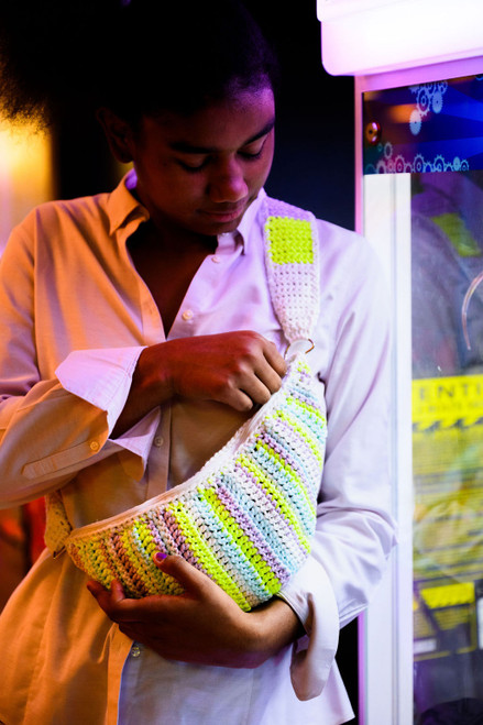 Lion Brand DIY Glow Cozy Yarn-Neon Yellow - 5A0032DG-1H43F