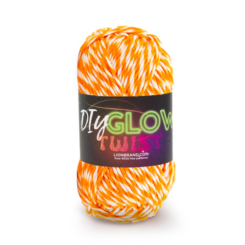 Lion Brand DIY Glow Twist Yarn-Bright Orange - 5A0032DD-1H43V - 023032128092