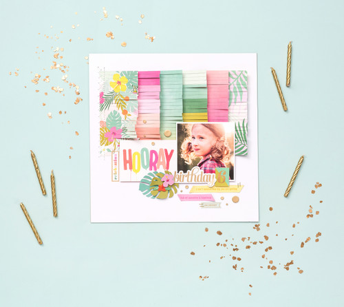 3 Pack - Confetti Wishes Thickers Stickers 5.5"X11" 89/Pkg-Icons & Words/Gold Foil Accent Chipboard - 310657