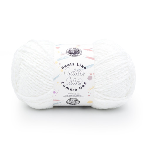 Lion Brand Feels Like Cuddles Yarn-Snow - 5A0032DC-1H427 - 023032174785