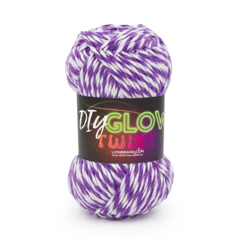 Lion Brand DIY Glow Twist Yarn-Purple - 5A0032DD-1H425 - 023032128061