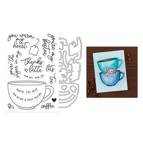 Hero Arts Stamp & Cut-Coffee And Tea - 5A0032L9-1H49K Hero Arts Stamp & Cut-Coffee And Tea - 5A0032L9-1H49K