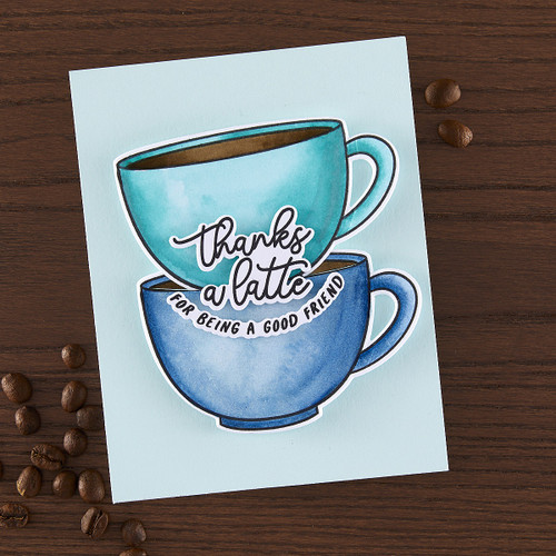 Hero Arts Stamp & Cut-Coffee And Tea - 5A0032L9-1H49K Hero Arts Stamp & Cut-Coffee And Tea - 5A0032L9-1H49K