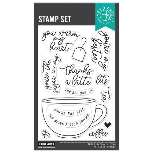 Hero Arts Clear Stamps 4"X6"-Coffee Or Tea - 5A0032L3-1H49H - 085700948647