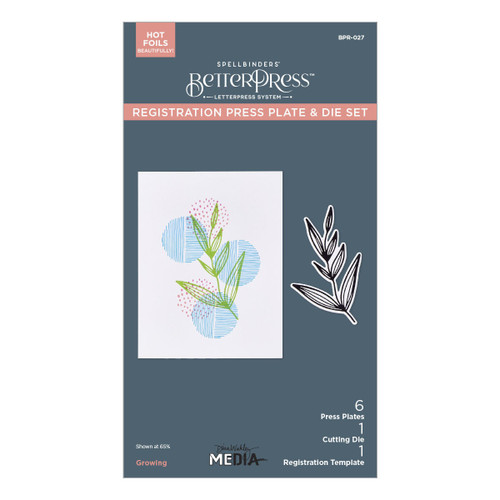 Spellbinders BetterPress Plates & Die Set By Dina Wakley-Growing, Modern Botanicals - 5A0032M1-1H4B8 - 810176102442
