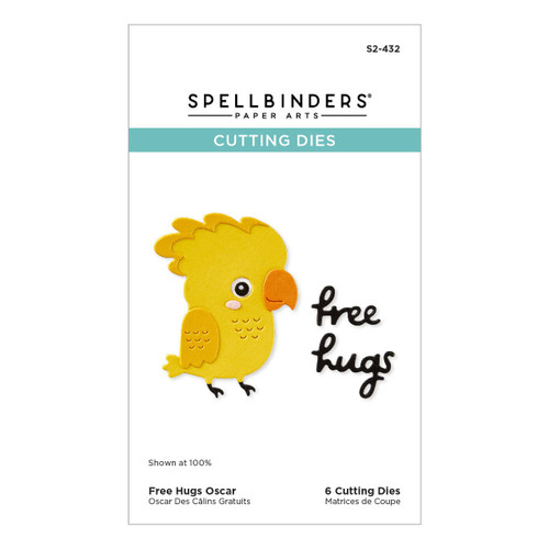 Spellbinders Etched Die From Cheerful Chirps-Free Hugs Oscar - 5A0032MG-1H4BG - 810176102756