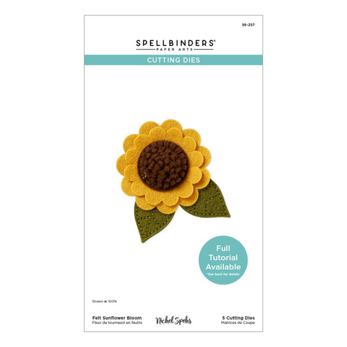 Spellbinders Etched Dies By Nichol Spohr-Felt Sunflower Bloom - 5A0032LS-1H4B1 - 810176105238
