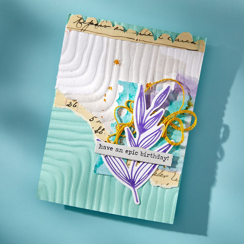 Spellbinders 3D Embossing Folder By Dina Wakley-Lined Corners - 5A0032LR-1H4B2