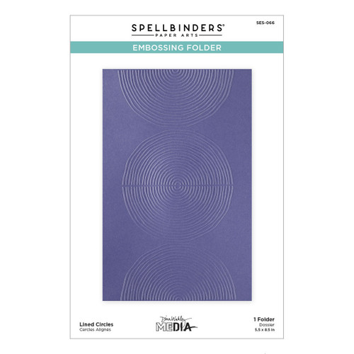 Spellbinders Embossing Folder By Dina Wakley-Lined Circles, Modern Botanicals - 5A0032LH-1H4BH - 810176102459