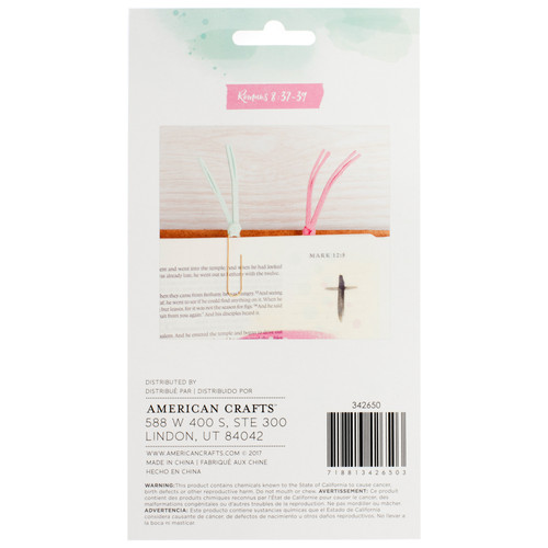 American Crafts Creative Devotion Metal Paper Clips 8/Pkg-Gold W/Faux Suede Tassels - CD342650