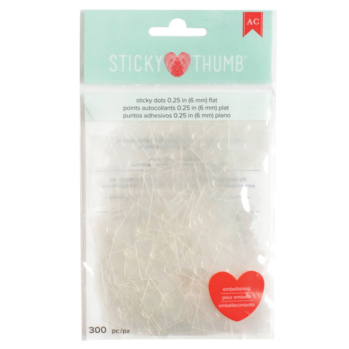 Sticky Thumb Sticky Flat Dots-.25" 300/Pkg - ST340274 - 718813402743