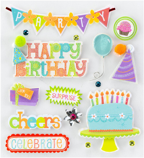 K&Company Dimensional Stickers-Birthday Wish - K578166