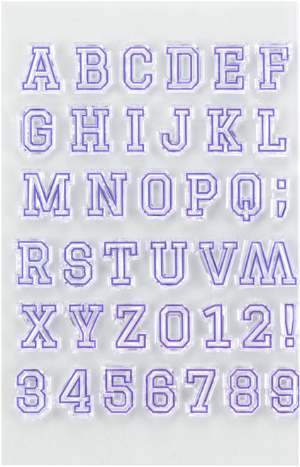 American Crafts Clear Stamp Set -Collegiate - 5A002QJP-1GRWQ