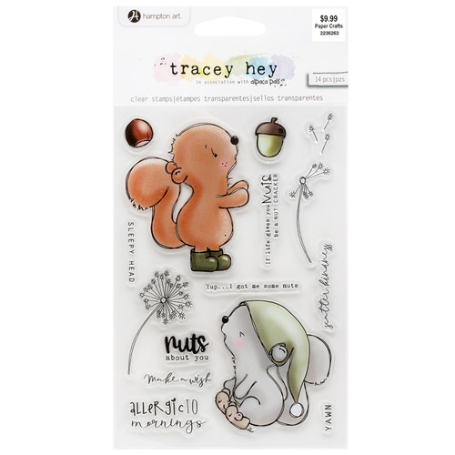 American Crafts Hampton Art Clear Stamps-Nuts About You - 5A002Q7W-1GR9N - 729632220630