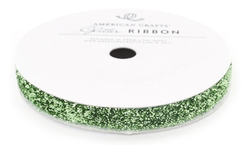 American Crafts Glitter Ribbon-Cabbage - 5A002Q1V-1GRFT - 718813586900