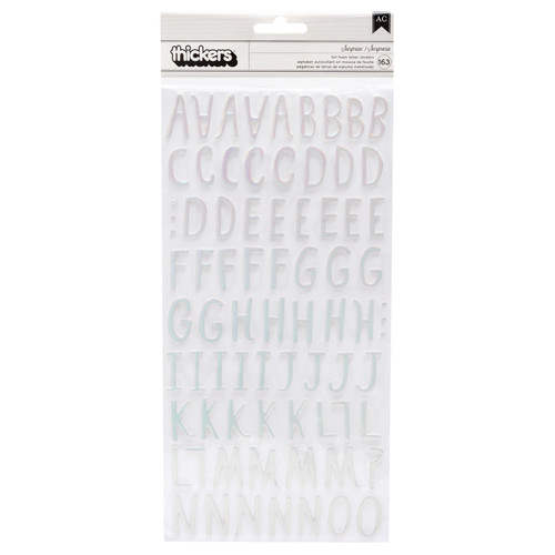 Hooray Thickers Stickers 163/Pkg-Surprise Alpha/Holographic Foam - 344580 - 718813445801