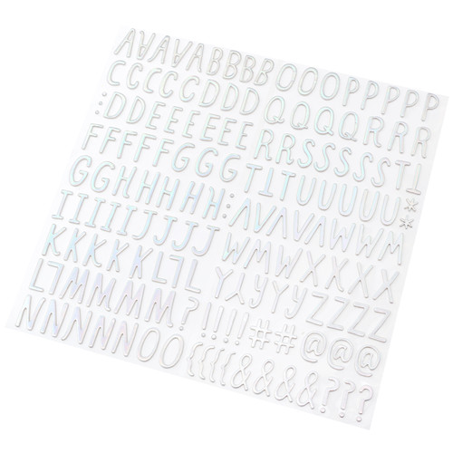 Hooray Thickers Stickers 163/Pkg-Surprise Alpha/Holographic Foam - 344580