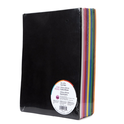 CousinDIY Foam Sheet 9"X12" 2mm 40/Pkg-Assorted Colors - 5A002LSY-1GNHC