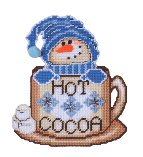 Design Works Plastic Canvas Wall Decor Kit-Hot Cocoa Snowman - 5A0032NB-1H4CD