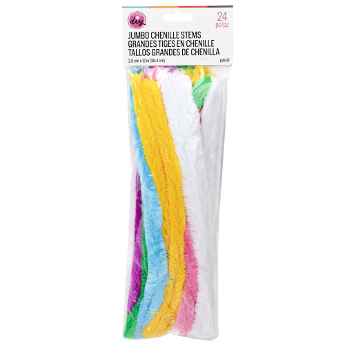 CousinDIY Chenille Stems 24/Pkg-Pastel - 5A002LT9-1GNHJ - 191648179941