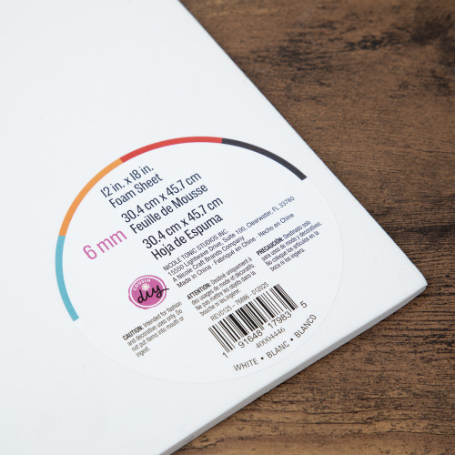 CousinDIY Foam Sheet 12"X18" 6mm-White - 5A002LT6-1GNHK CousinDIY Foam Sheet 12"X18" 6mm-White - 5A002LT6-1GNHK
