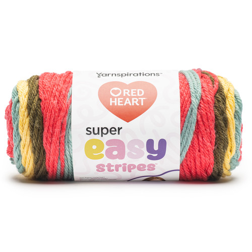 Red Heart Super Easy Stripes Yarn-Garden Party - 5A002X8P-1GY71 - 073650101540