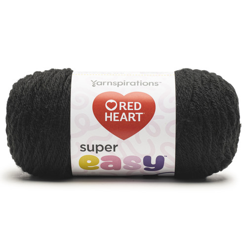 Red Heart Super Easy Yarn-Black - 5A002X8N-1GY74 - 073650101533