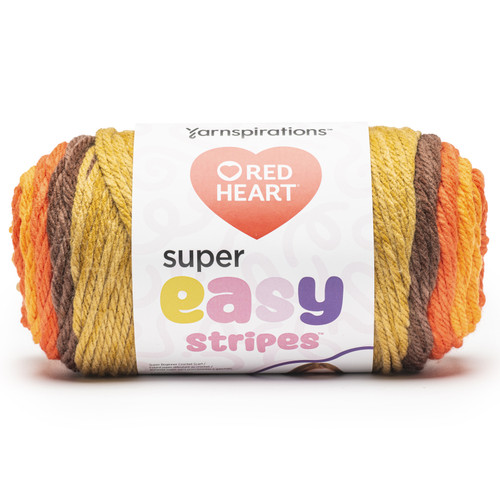 Red Heart Super Easy Stripes Yarn-Bonfire - 5A002X8P-1GY76 - 073650101564