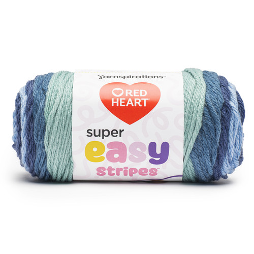 Red Heart Super Easy Stripes Yarn-Seaside Breeze - 5A002X8P-1GY6Z - 073650101601