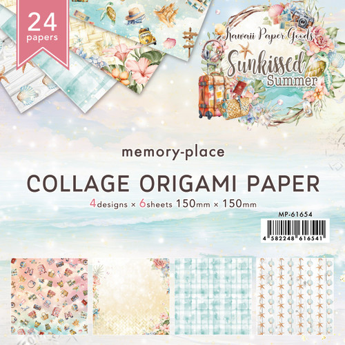 Memory Place Collage Origami Papers 5.9"X5.9" 24/Pkg-Sunkissed Summer - 5A0032T0-1H4HS - 4582248616541