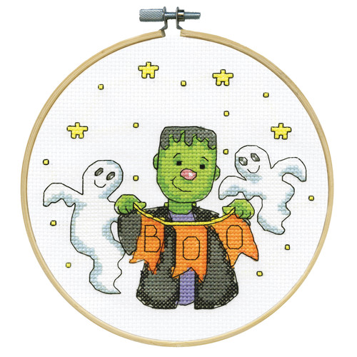 Design Works Counted Cross Stitch Kit With Hoop 6"-Boo - 5A0032PL-1H4F9