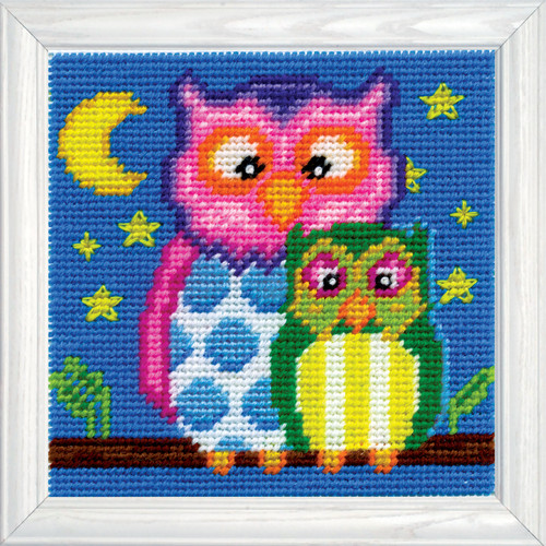 Design Works Needlepoint Kit 5"X5"-Owls - 5A0032QL-1H4FQ