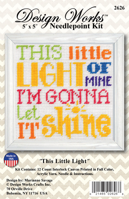 Design Works Needlepoint Kit 5"X5"-This Light - 5A0032QQ-1H4FS - 021465026268 Design Works Needlepoint Kit 5"X5"-This Light - 5A0032QQ-1H4FS - 021465026268