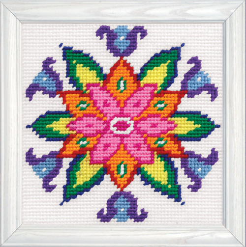 Design Works Needlepoint Kit 5"X5"-Lotus - 5A0032QF-1H4FR
