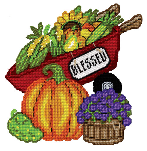 Design Works Plastic Canvas Wall Decor Kit-Wheel Barrow - 5A0032P3-1H4DM