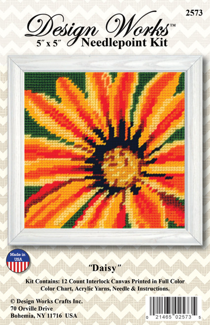 Design Works Needlepoint Kit 5"X5"-Daisy - 5A0032QJ-1H4FW - 021465025735