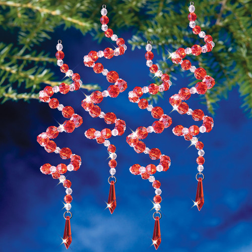 The Beadery Christmas Ornament Kit 8/Pkg-Peppermint Twist - 5A00338L-1H4ZP - 045155908238
