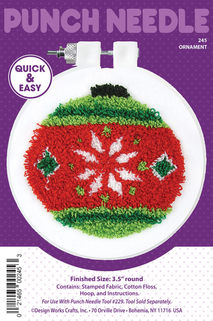 Design Works Punch Needle Kit-Ornament - 5A0032NW-1H4D3 - 021465002453